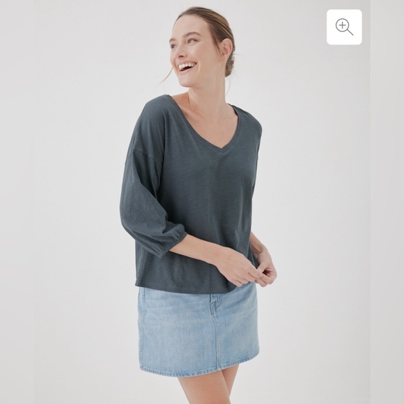 Pact Featherweight Slub Peasant Top - Picture 6 of 7